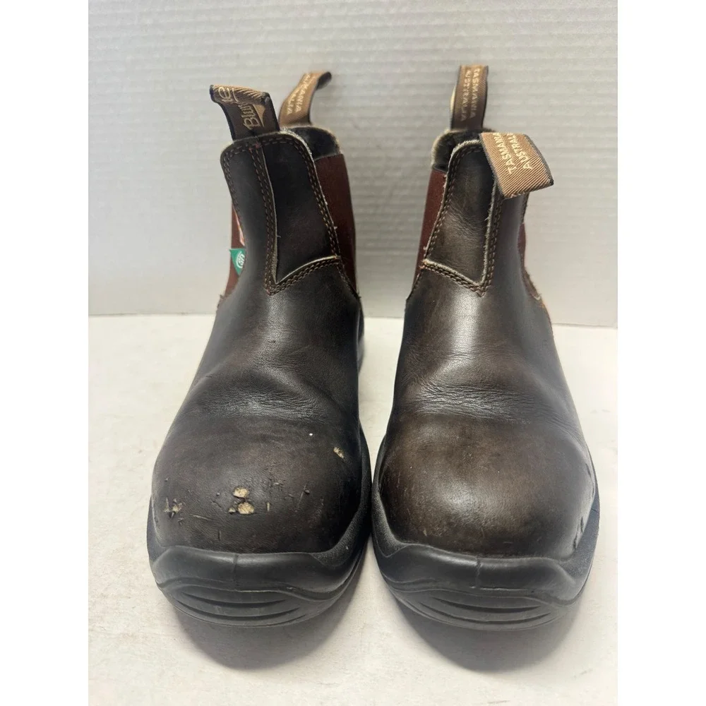 Blundstone 162 Steel Toe Work Boots Brown Leather Chelsea AU 5.5 US Men 6.5